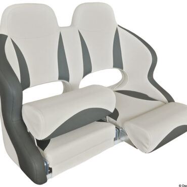 Anima in plastica stampata a rotazionale; imbottitura di schiuma espansa ad alta densità; foro su parte lombare. Si abbina con 48.410.02/12 stessa forma.Slitta di scorrimento 48.715.00 da acquistare separamente come OPTIONAL