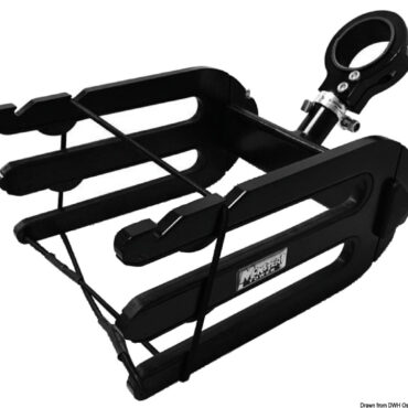 Equipaggiate con un sistema di aggancio e sgancio rapido che non richiede attrezzi. Possono adattarsi a qualsiasi tipo di tower (con tubi di diametro diverso da 64 mm ordinare il kit di collari 48.415.90).Bracci in alluminio e staffe in acciaio inox 303. Protezioni in gomma per proteggere le tavole e la barca. Elastici UV resistenti per fissare le tavole.