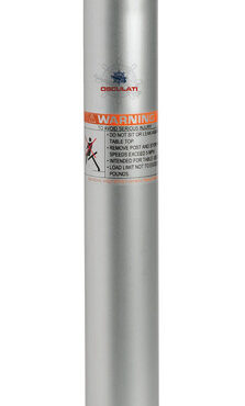 Senza base superiore, si incastra direttamente dell'alloggiamento dei tavoli 48.417.50/51/52.Fabbricate in alluminio anodizzato. La colonna si avvita sulla base con ingegnoso sistema "Thread lock" estremamente stabile. La base si fissa al pagliolo senza incasso, con una sporgenza di soli 20 mm.