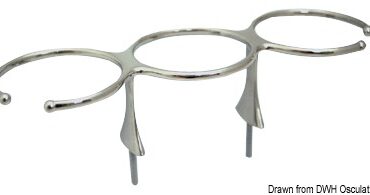 In acciaio inox AISI 316 lucidato a specchio.