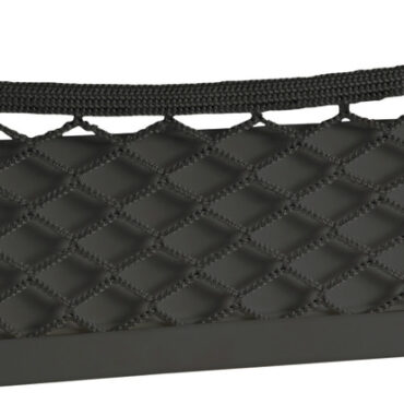 Telaio in ABS bianco, con rete elestica in nylon intrecciato. Dorso autoadesivo, oppure da fissare con 4 viti.