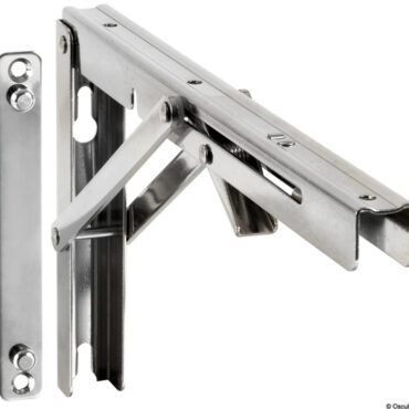 In acciaio inox lucidato, possono essere sfilati dal supporto a parete. Venduti a coppia. Carico max ammissibile 300 kg alla coppia.