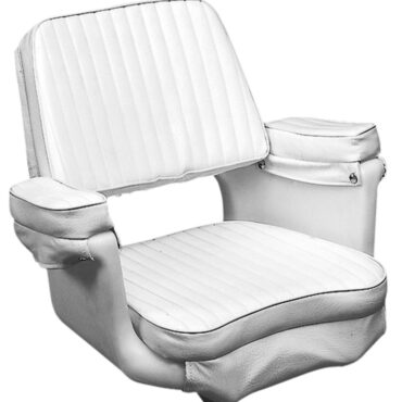 In polietilene rotazionale di colore bianco, completa di cuscini smontabili. E’ ideale per le barche scoperte, essendo non deteriorabile dalle intemperie. Modello estremamente compatto, ma molto comodo. E’ predisposta per il fissaggio sui piedi del nostro catalogo. Complete di 8 inserti filettati in ottone per fissaggio colonne e slitte.