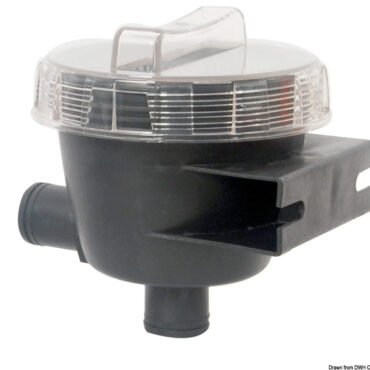 Filtro a carboni attivi per sfiato serbatoio carburante/acque nere.
