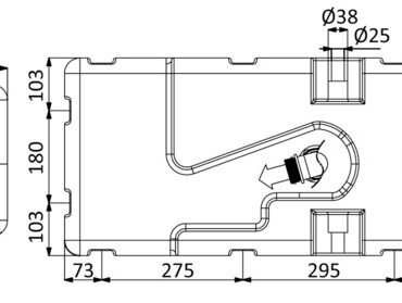 Serbatoio pre-assemblato con maceratore “Whale Gulper toiler” 50.113.xx. Il maceratore Whale non ha giranti ed è esente dalla possibilità di bloccarsi o intasarsi. Il serbatoio è studiato già con uscite/entrate a portagomma per evitare il maggior numero di connessioni “filettate” da cui potrebbe passare l’odore. Completo di: botola di ispezione; flangia 5 fori pre-forata per sensore di livello (da ordinare a parte); incavi per ganci di fissaggio 52.195.00 (versione fondo piatto). Fabbricati secondo ISO 8099.