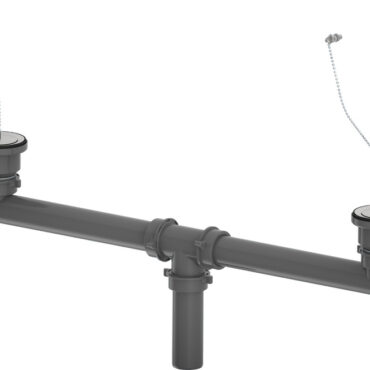 Raccordo per due vasche, facile installazione.