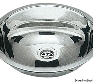 In acciaio inox lucidati a specchio.