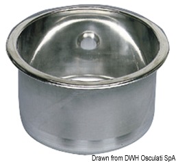 In acciaio inox lucidati a specchio. La piletta di scarico non è fornita.