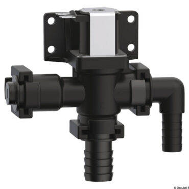 Da utilizzare nei Wc che usano l'acqua dolce dell'impianto di bordo. Funziona anche da anti-sifone evitando il possibile reflusso dell'acqua del Wc nell'impianto di bordo.