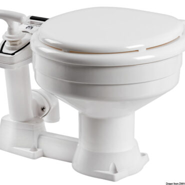 Realizzato completamente in ABS, molto compatto e leggerissimo.La pompa può essere montata a destra o a sinistra.Tubo d'entrata da 20 mm e d'uscita da 38 mm.Tazza montata a baionetta sulla base e facilmente smontabile per la pulizia.