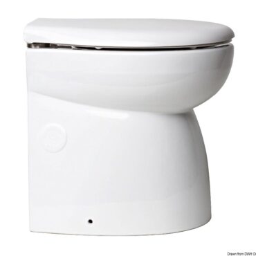 WC carenato con tazza in porcellana bianca. Pompa autoadescante incorporata, avente funzione di aspirazione / scarico acqua + liquidi e di maceratore degli stessi. Tubo aspirazione da 19 mm (3/4”), uscita da 25 mm (1”). Pannello di comando INCLUSO.Raccordo lavaggio Spray Nozzle che garantisce una pulizia più rapida ed efficace grazie al getto d'acqua ad altissima pressione su tutta la superficie del WC.