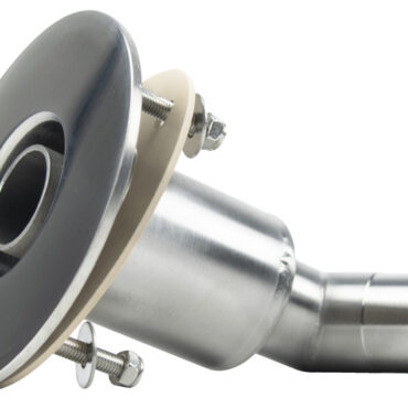 Adattatori di scarico con tubo di aspirazione da 24 mm di diametro.Realizzati in acciaio inossidabile 316.