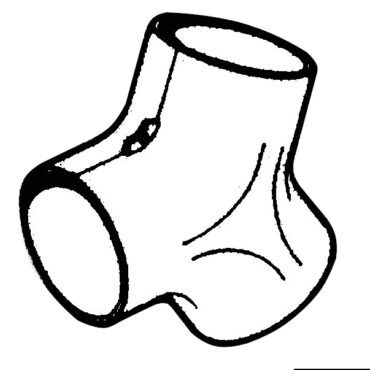 Y-joint for air canalisation Ø 75 mm