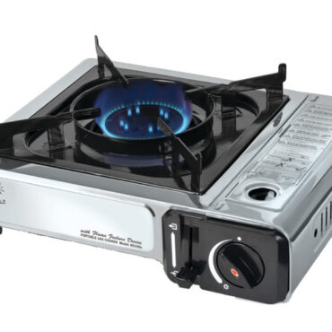 Carcassa in acciaio inox, piezo incorporato, con termocoppia di sicurezza. Venduto in custodia rigida di plastica per il trasporto o stoccaggio in barca.