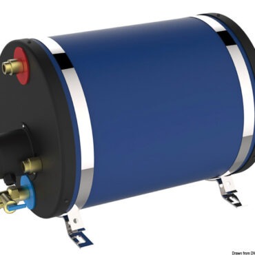 Funzionamento bivalente con scambiatore di calore o resistenza elettrica di 1250 W a 230 V. (a richiesta boiler con resistenza da 110V, per mercati USA). Isolamento spinto tra serbatoio e carcassa in poliuretano espanso, al fine di mantenere l’acqua in temperatura per almeno 123 ore. Scambiatore di calore surdimensionato che dà una resa pratica molto superiore a prodotti concorrenti di capacità doppia. Montaggio sia orizzontale che verticale. Valvola di sicurezza tarata a 4 bar, pressione collaudo 8 bar.Modello A) Con caldaia in vetro porcellanato e rivestimento esterno in alluminio. Protezione catodica con anodo in magnesio. Scambiatore di calore smaltato.Modello B) Con caldaia in acciaio inox AISI 316 e rivestimento esterno in alluminio similinox lucidato a specchio. Scambiatore di calore in acciaio inox. Completi di rubinetto di scarico frontale. Possibilità di montaggio sui tre assi.