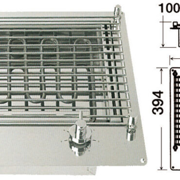 Totalmente in acciaio inox AISI 316, completo di raccogli sughi estraibile, resistenza elettrica basculante, griglia amovibile e fissata con speciali ganci anti-vibrazione.