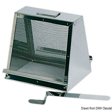 Realizzata in acciaio inox. Si usa su una fiamma della cucina di bordo.