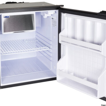 Provvisti di controllo elettronico che spegne il frigo quando la tensione scende sotto 10,4 V e riparte quando risale a 11,7 V (valori regolabili rispettivamente fino a 9,6 e 10,9 V).Velocità di rotazione 2000-2500-3000 RPM regolata secondo il volume da raffreddare. Ventilazione forzata.Consumo energetico 290 W/24h.