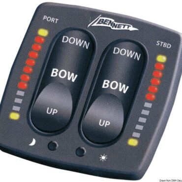 Abbinato agli indicatori digitali di assetto a LED luminosi ed al sistema automatico di chiusura FLAP quando viene tolta corrente.Completo di centralina e teste sensori.