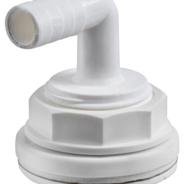 Carico e scarico acqua adattabile a tutti i serbatoi, realizzato in nylon a pipa a 90°.