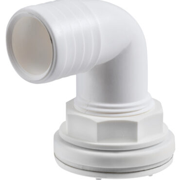 Carico e scarico acqua adattabile a tutti i serbatoi, realizzato in nylon a pipa a 90°.