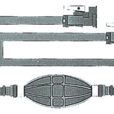 Fabbricato con speciale tubo coestruso con interposta calza in poliestere.Sezione 8x13 mm, resistente fino a 15 bar.Completa di pompetta tipo maggiorato, adatta per benzina verde.