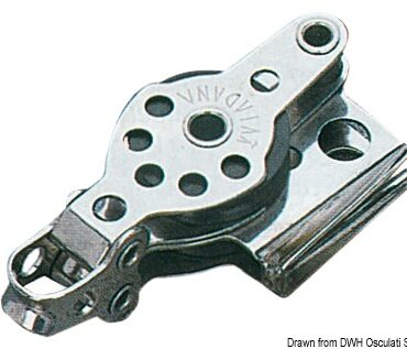 In acciaio inox con puleggia in nylon.