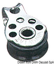 In acciaio inox con puleggia in nylon.