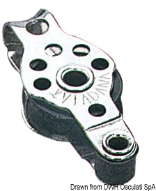 In acciaio inox con puleggia in nylon.