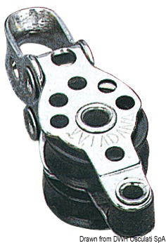 In acciaio inox con puleggia in nylon.