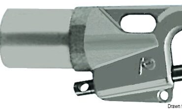 In alluminio anodizzato con pistone a molla in acciaio inox.