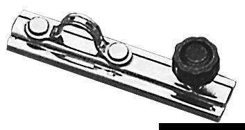 Rotaia in acciaio inox, con cursori inox e terminali in nylon.