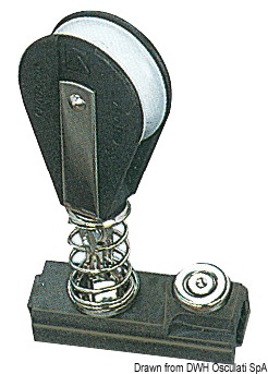 In acciaio inox e pulegge in nylon.