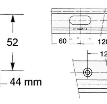 In alluminio anodizzato naturale con coprifilo e rotaia di aggancio per basi candelieri.