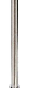 In acciaio inox lucidato a specchio con basi in acciaio inox.