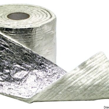 Fonoassorbente e termoisolante, con tessuto di fibra di vetro alluminizzato sul lato esterno. Si usa come rivestimento anti-calore su tubi di scarico, scambiatori di calore ed ogni tubazione che abbia necessità di essere isolata. Prezzo per singolo rotolo.
