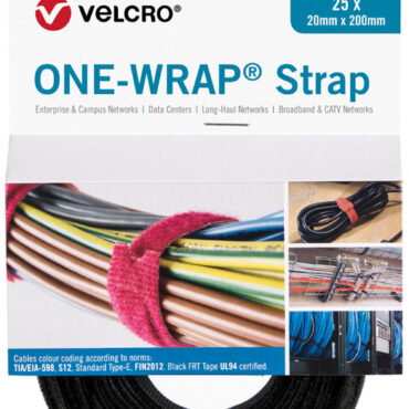 VELCRO®Brand ONE-WRAP® ties 20x200mm black 25pcs