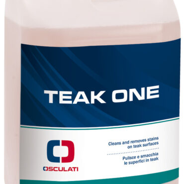 Pulisce e smacchia le superfici in teak. Ideale per la pulizia a fondo del teak, toglie macchie di olio, grasso, catrame e cibi vari. Per un corretto utilizzo, abbinare con Teak Two e Teak Three.