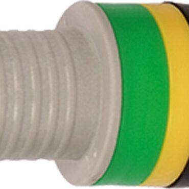 Raccordo con attacco a baionetta tra tubo gonfiatore (Ø 20 mm) e valvole di gonfiaggio tipo 66.446.64; 66.446.65 e altre equivalenti (Halkey Roberts, Ceredi ecc).