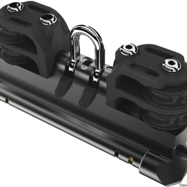Mainsheet car size 2 shackle double control sheave