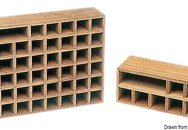 Teak rack for 40 flags