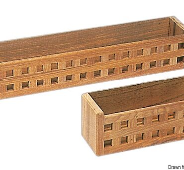 Multipurpose teak container 250x100x100 mm