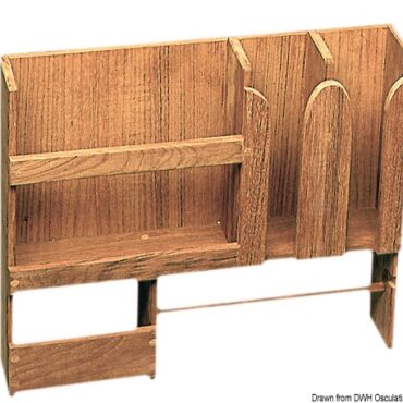 Teak dishes rack 490x106x425 mm