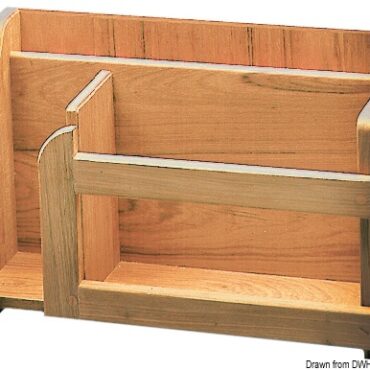 Teak dishes rack 395x152x282 mm