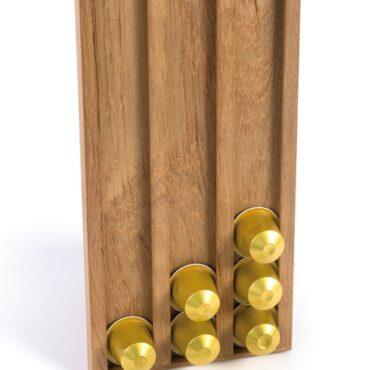 ARC teak coffee capsule holder 14x31x1.6 cm