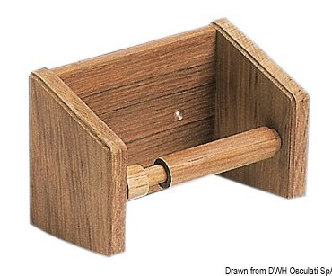 Teak toilet paper holder 175x100x112 mm