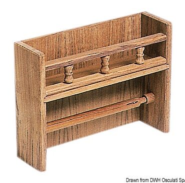 Teak kitchen paper holder 327x90x250 mm