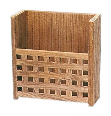 Teak magazine rack 265x110x280 mm