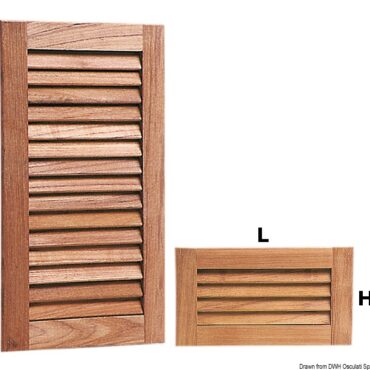 Teak ventilation grid 288x163 mm