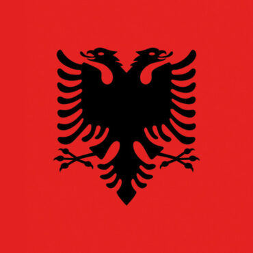 In stamina di poliestere, stampata a tinte indelebili.